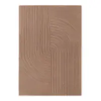 Covor bej țesut manual din lână 120x180 cm Arcura – Vikosa