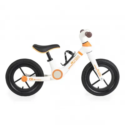 Bicicleta fara pedale Byox Orb White cu roti 12 inch gonflabile, Sa reglabila de la 35cm la 41 cm, Suport sticla de apa inclus, Greutate maxima suportata 50 kg