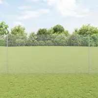vidaXL Gard hexagonal cu stâlp 10 x 1,6 m Oțel Galvanizat Argintiu