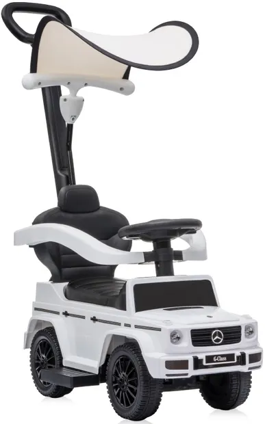 Masinuta cu maner si umbrela Lorelli - Mercedes-benz G350d, alba