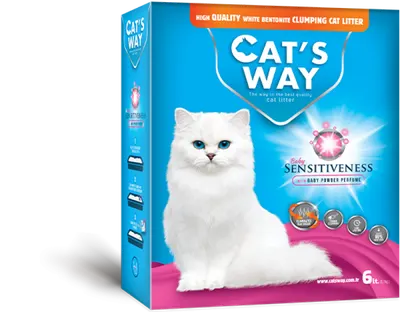 Nisip pentru litiera BENTONITA, CAT'S WAY, BABY POWDER, 6L