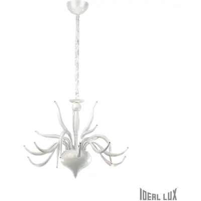 Candelabru cu 18 de brate metalice turnate 18x20W Alb