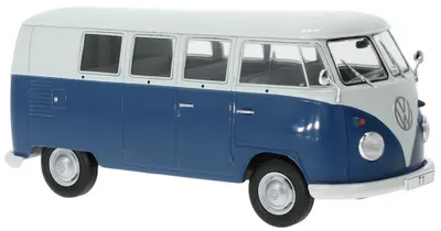 Model de colecție WHITE BOX Modern: Mașini - Volkswagen T1, white/blue, 1960