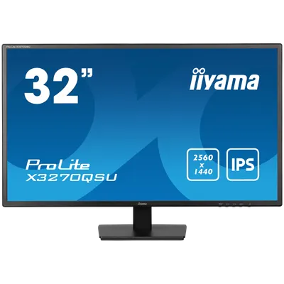 IIYAMA Monitor LED X3270QSU-B1 31.5" IPS WQHD 2560 x 1440 @100Hz 250 cd/m² 1200:1 3ms HDMI DP USB Hub Tilt