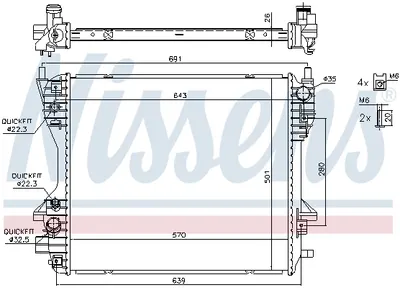 Radiator racire motor potrivit JAGUAR XF I, XF SPORTBRAKE, XJ 2.0 2.2D 3.0D