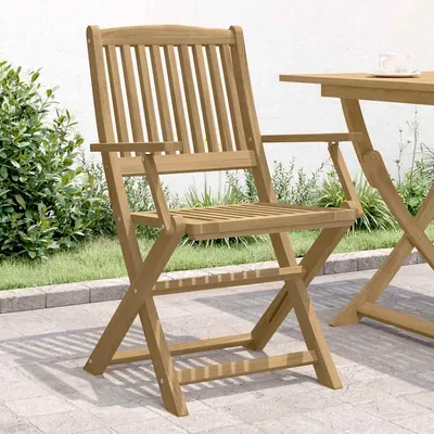 vidaXL Scaune pliante 4 buc 57,5x54,5x90 cm lemn masiv de salcâm