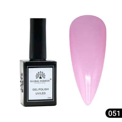 Oja semipermanentă Global Fashion, Gel polish Elite Glow 15 ml, 51 Engros