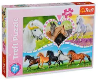 Puzzle Trefl din 200 de piese - Cai frumosi
