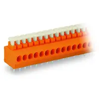 PCB terminal block; push-button; 1.5 mm²; Pin spacing 3.81 mm; 9-pole; Push-in CAGE CLAMP®; 1,50 mm²; orange