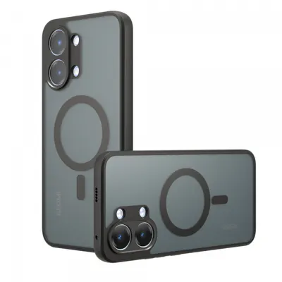 Husa MagSafe pentru Xiaomi Poco X8 Pro Max, Techsuit, PureFrost, Neagra Satinata