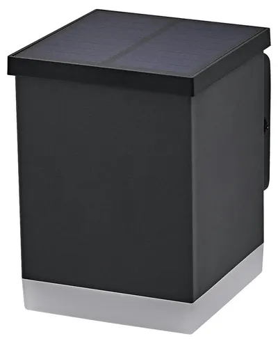 Aplică solară pentru fațadă Osram - Endura Style, Quadro, 0.5W, IP44, gri închis