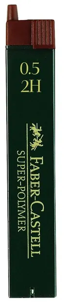Graffiti de rezervă Mini Faber-Castell - Super-Polymer, 0.5 mm, 2H, 12 bucăți
