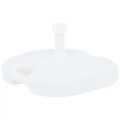 vidaXL Suport umbrelă, alb, 16 L, plastic, umplere cu nisip/apă