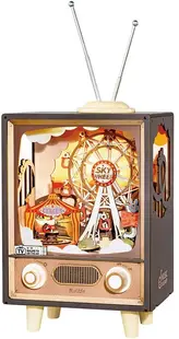 Puzzle 3D din lemn Robo Time din 174 de piese - Cutie muzicală, Carnaval la apus
