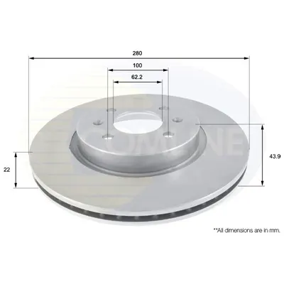 Disc frana COMLINE ADC2405V