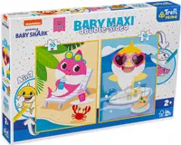 Puzzle cu două fețe Trefl din 2 x 10 de piese - Ziua rechinului fericită