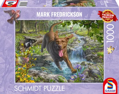 Puzzle Schmidt din 1000 piese - Retriever primăvara