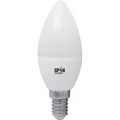 Bec Led Lumanare E14, model C37, 7W=60W, 6400K, lumina rece