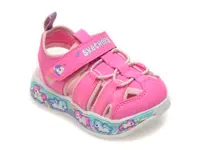Sandale SKECHERS roz, PLAY SCENE SPLASH, din piele ecologica