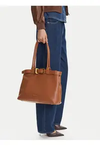 Geanta shopper - sintetica - maro - One Size INTL