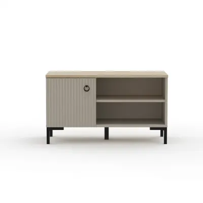Pantofar DOMINICA, 1 usa, taupe + stejar silverjack, 85x41x49 cm