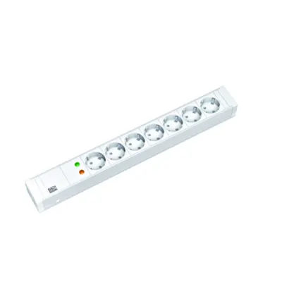 PDU19'' 7xSchuko Alb, 2 m fisa Schuko, AL,prot.