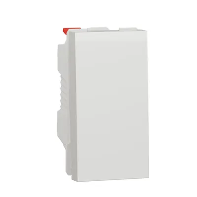 Intrerupator, New Unica, 1-pole 2-way, 10AX, 1 module, terminal fara suruburi, netratat, IP4X, alb