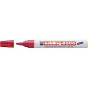 Marker permanent Edding 8300 Industrial, corp metalic, varf rotund, 1. 5-3 mm, rosu