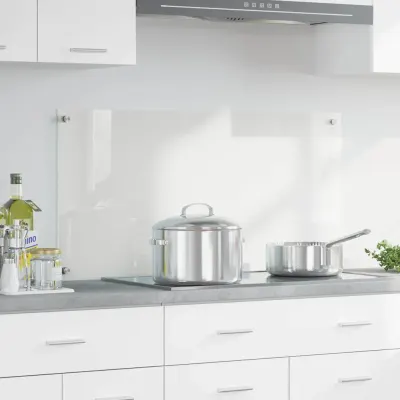 vidaXL Panou de bucătărie Transparent 100 x 50 cm sticlă securizată