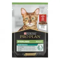 Hrana umeda pentru pisici Pro Plan Sterilised Nutrisavour cu vita 85 gr