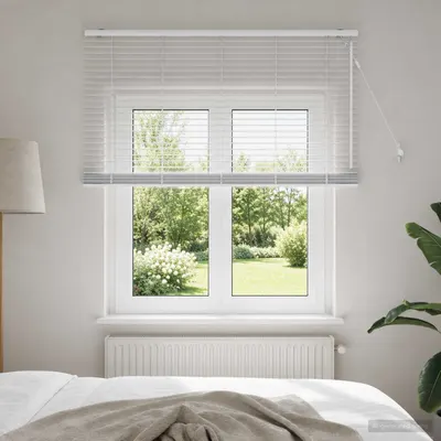 vidaXL Jaluzea venetiană Alb 140 x 130 cm 35 mm