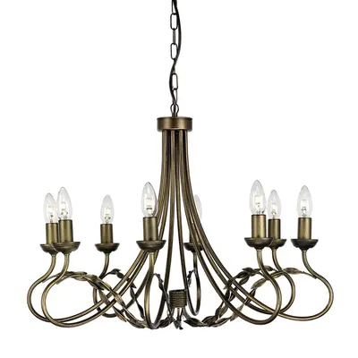 Corp de iluminat suspendat, lustra Olivia 8 Light Chandelier – Black/Gold