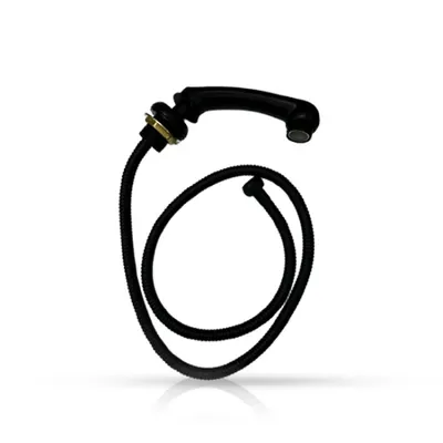 Furtun + para dus scafa frizerie - MENOSER - Matte Black - 703E