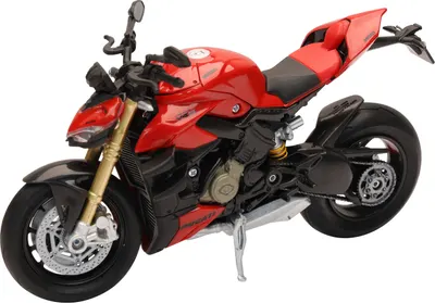 Motocicletă metalică Newray - Ducati Streetfighter V4S, 1:12, roșu
