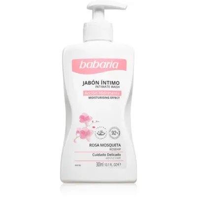 Babaria Rosa Mosqueta Gel pentru igiena intima gel de dus pentru femei pentru igiena intima cu extracte de trandafiri salbatici 300 ml