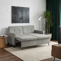 vidaXL Pat canapea Gri deschis 154 x 94,5 x 80,5 cm Țesătură
