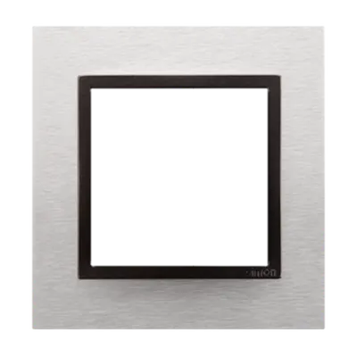 Rama simpla de metal IP20/IP44(a se folosi cu DUN1 pentru IP44), inox Yang
