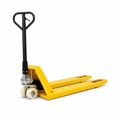 Transpalet manual 2T, furci 550 mm, roți nylon – pentru utilizare industrială