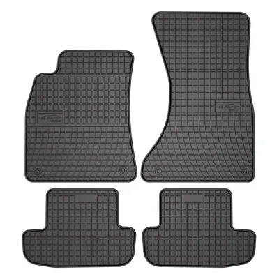 Covor podea FROGUM cauciuc, 4 buc. BASIC, fata spate, set, culoare neagra, potrivit AUDI A5 06.07-01.17, Coupe