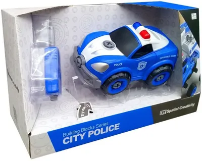 Jucărie de asamblat Raya Toys - Mașina de poliție a orașului
