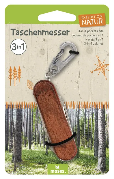 Cutit de buzunar Moses Expedition Natur - cu 3 functii