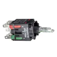 Corp Buton Iluminat, Ø 16, Led Integral Albastru, 1 No + 1 Nc