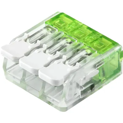 Clema de legaturi fara şurub, transparenta, care se deschide 0,5-6(4)mm2, 41A, 450VAC 3P