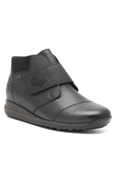 Botine negre din piele naturala - Negru