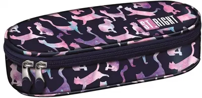 Penar scolar oval St. Right Cosmic Cats - Cu 1 fermoar