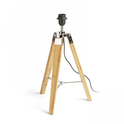 ALVIS table baza bamboo/crom 230V E27 28W