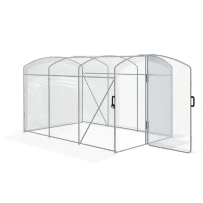 Outsunny Solariu de tunel, acoperit cu folie transparentă, cadru de oțel galvanizat, 3 x 2 x 2m | Aosom Romania