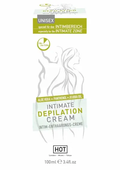 Cremă depilatoare intimă, Hot, Intimate, alb