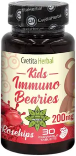 Kids Immuno Bearies, 200 mg, 30 tablete, Cvetita Herbal