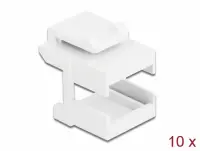 Set 10 buc adaptor keystone pentru cupla fibra optica Alb, Delock 86807